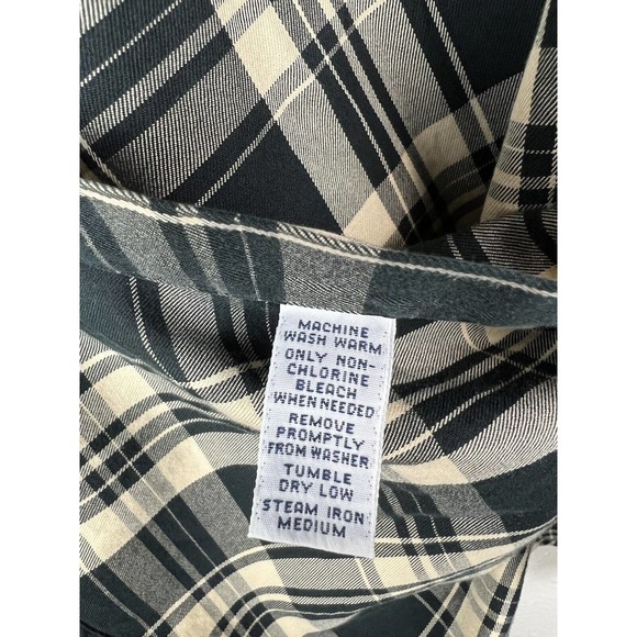 Ralph Lauren Blake Large Black & Beige Plaid Long Sleeve Button Up Shirt - Picture 6 of 6
